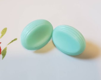 Vintage Oval Earrings 1980s Deco Jewelry