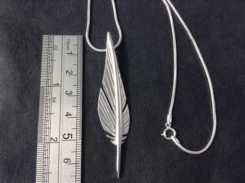 Hand Crafted Sterling Silver Quill Pendant. .925 Sterling Etsy
