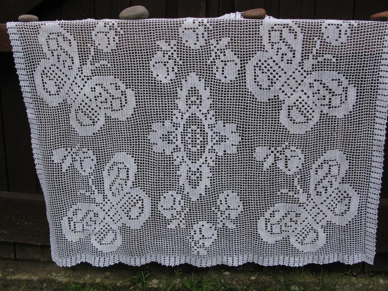 Doily Batterfly Crochet tablecloth handmade Square placemats image 4