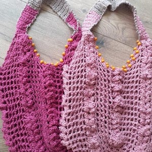 Umweltfreundliche Geschenktasche handgemachte häkeln Boho Sommer Strand Baumwolle Leinen Hobo Tasche für Frauen