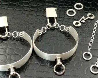 BDSM Handcuff Bracelets Metro Bondage Cuffs Free Chain | Etsy