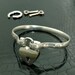 Art Nouveau BDSM Locking & Day Handcuff Bracelet, Sterling Silver Romantic Floral Cuff, Made to Order #8865 