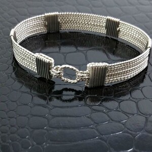 BDSM Locked Submissive Bracelet Twisted Sterling Silver Slave Cuff ...