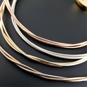 WOVEN Locking Submissive Collars {Delicate}, Your Choice of Precious Metals, Slave Collar, Discreet Day Collar, Symbolic Jewelry