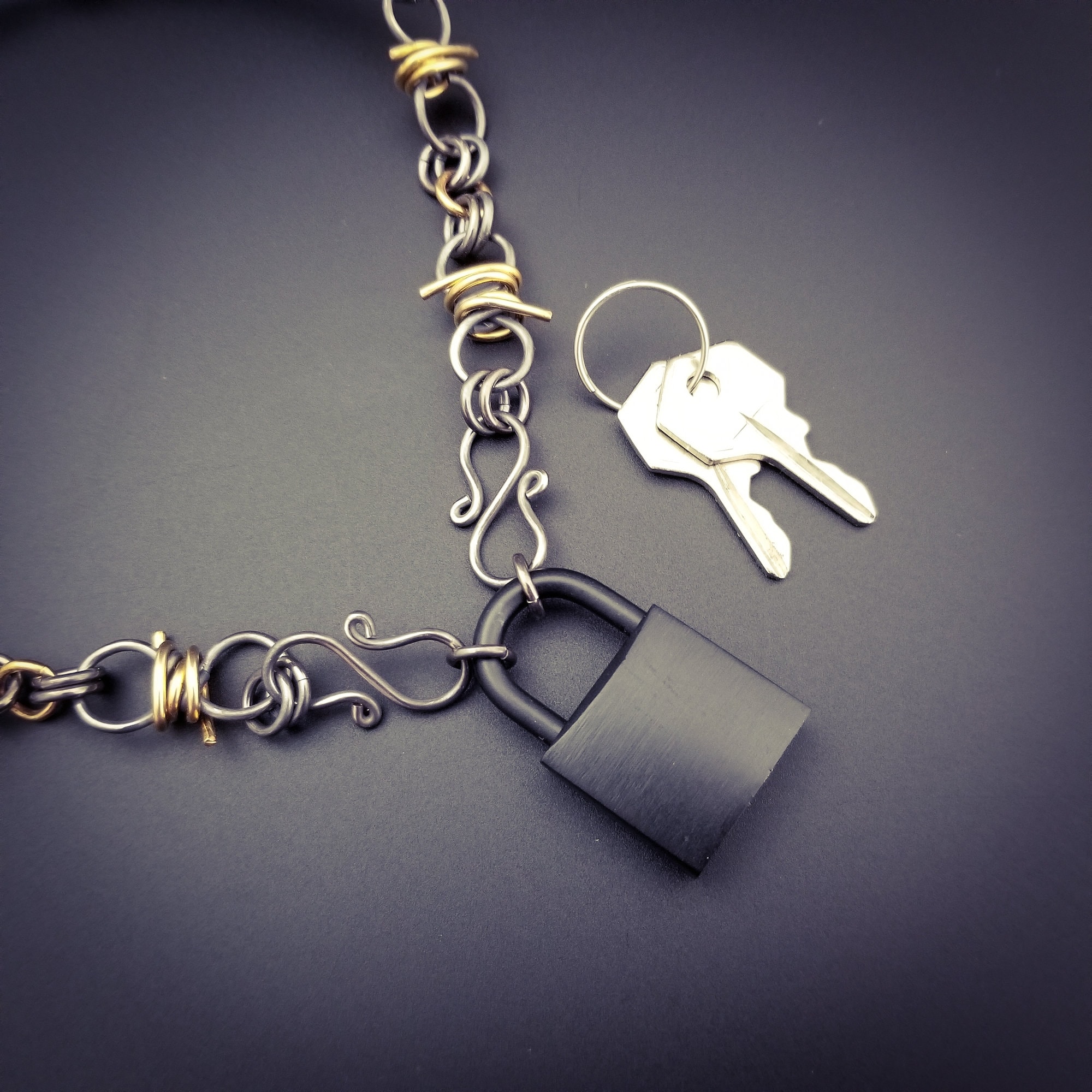 BRAMBLES Barbed Wire Locking Submissive Collar Sterling Etsy UK