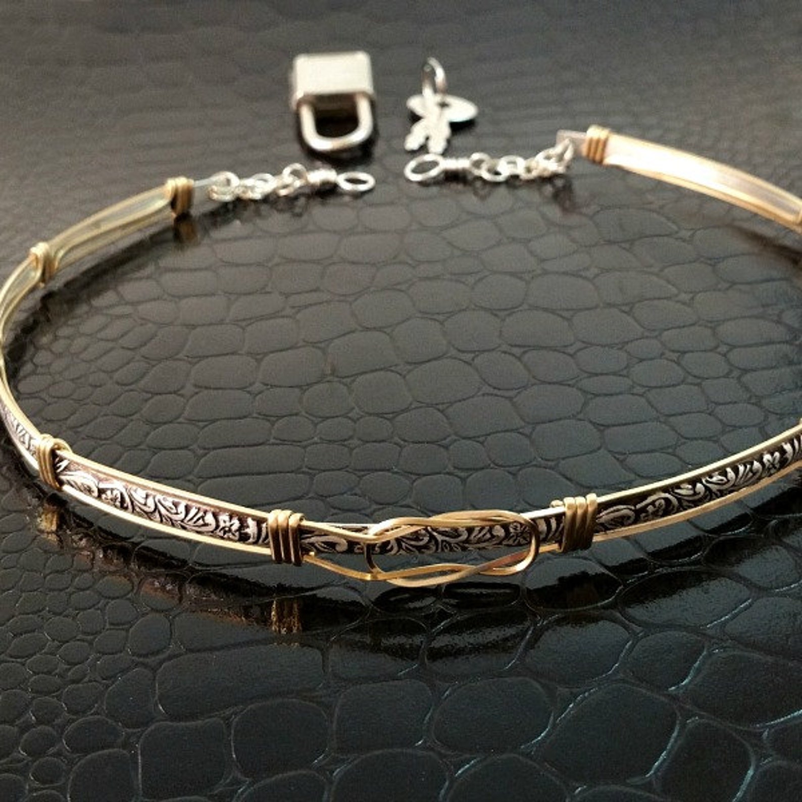 Embrace Infinity Collar BDSM Sterling With Gold Accents Etsy