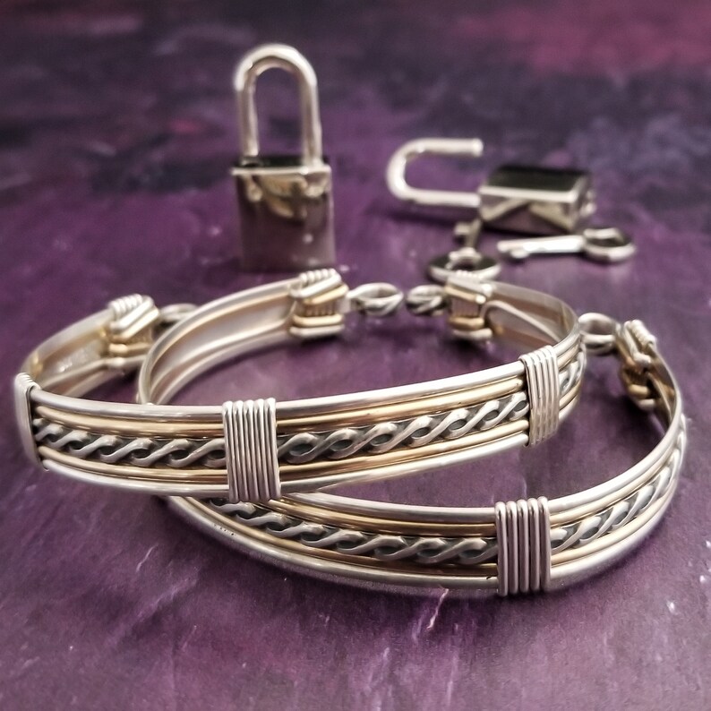 ENTWINED Locking BDSM Submissive Handcuff Bracelets pair Etsy UK