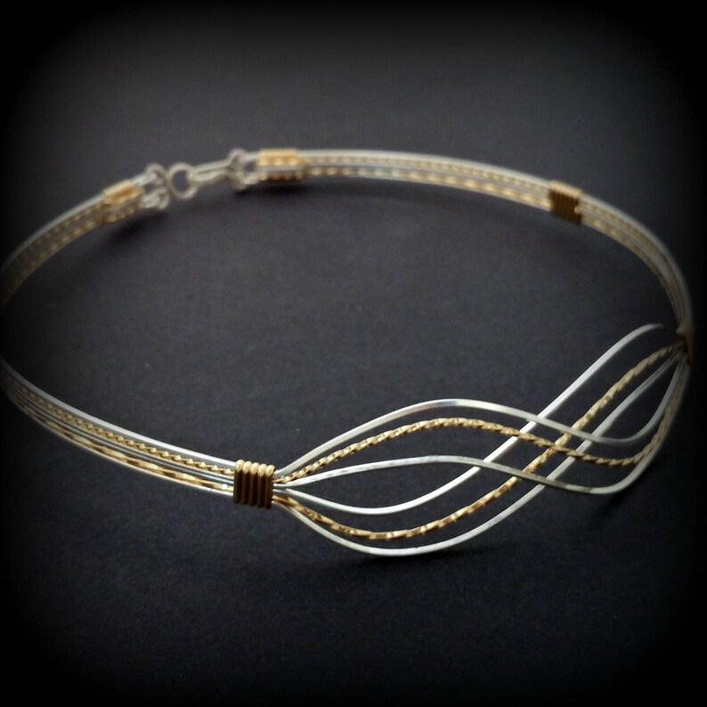 Infinity Wire Wrapped Collar Locking or Traditional Clasp Etsy