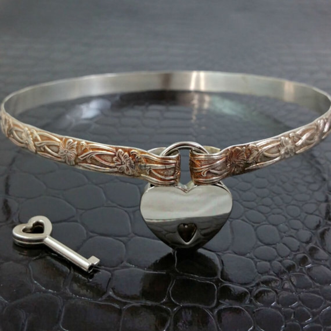 Submissive Locking Day Collar BDSM Collar Romantic Floral Etsy
