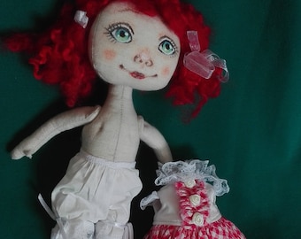 Handmade doll Rag doll Handmade Fabric Doll  Handmade Cloth Doll