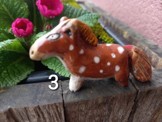 Horse figurine Ceramic Horse  Zodiac totem