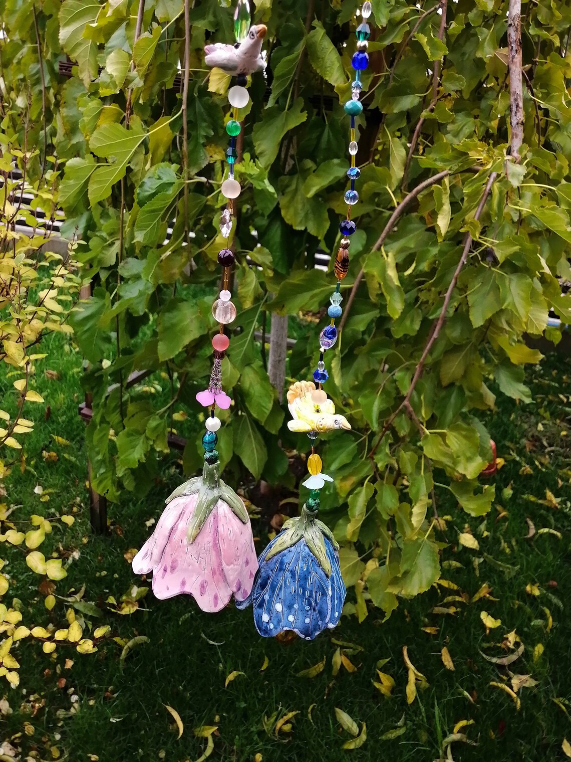 Terraces Garden Decor Ceramic Flowers Garden Decor Etsy