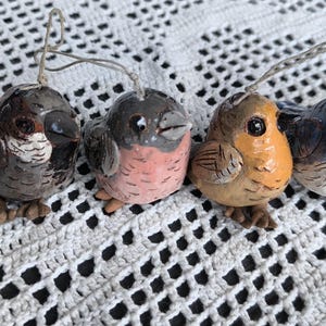 Ceramic Bells , Bells Birds, American ,Blue Jay Rooster, Bulfinch, Robin, Sparrow Bell birds