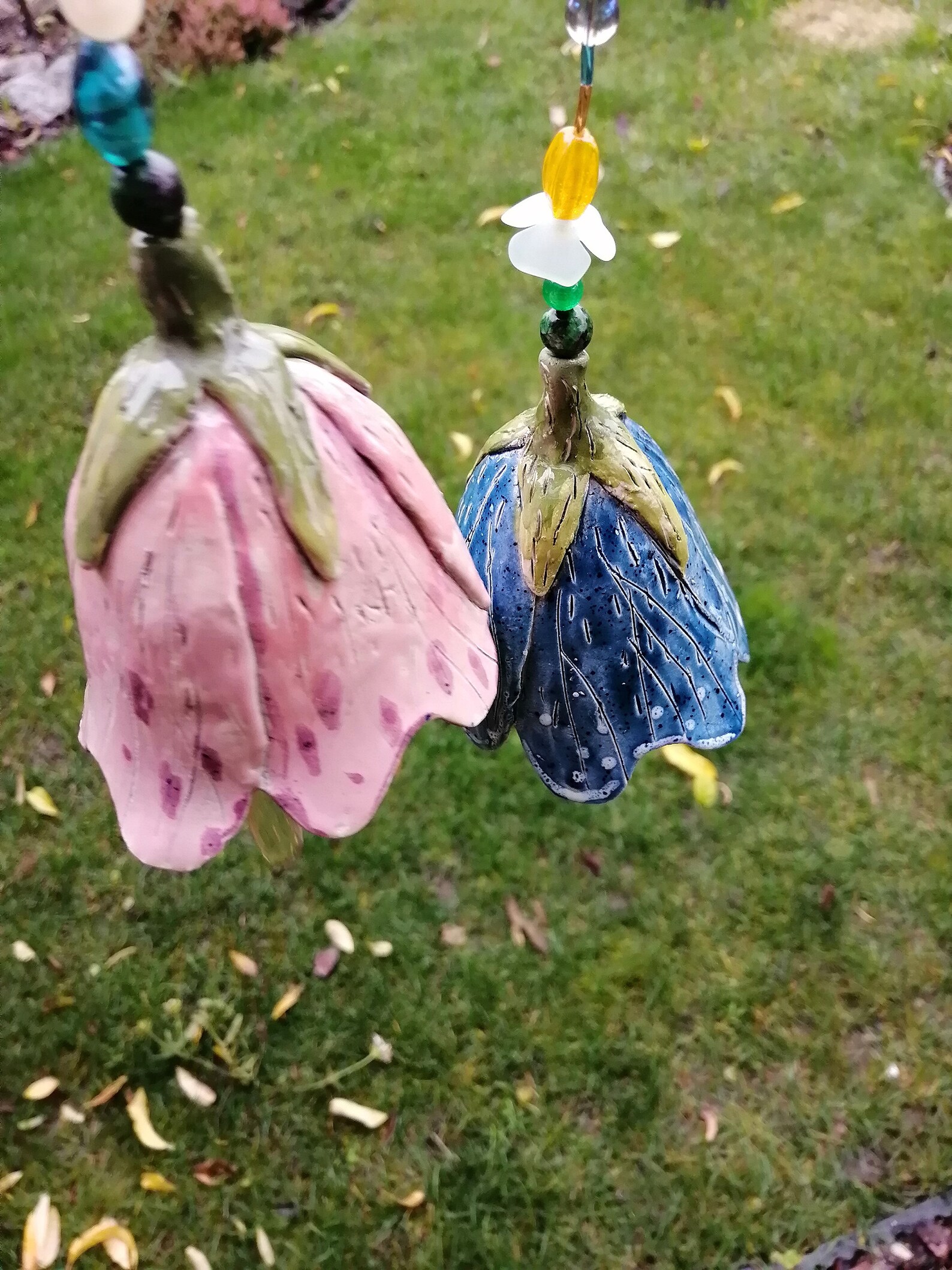 Terraces Garden Decor Ceramic Flowers Garden Decor Etsy