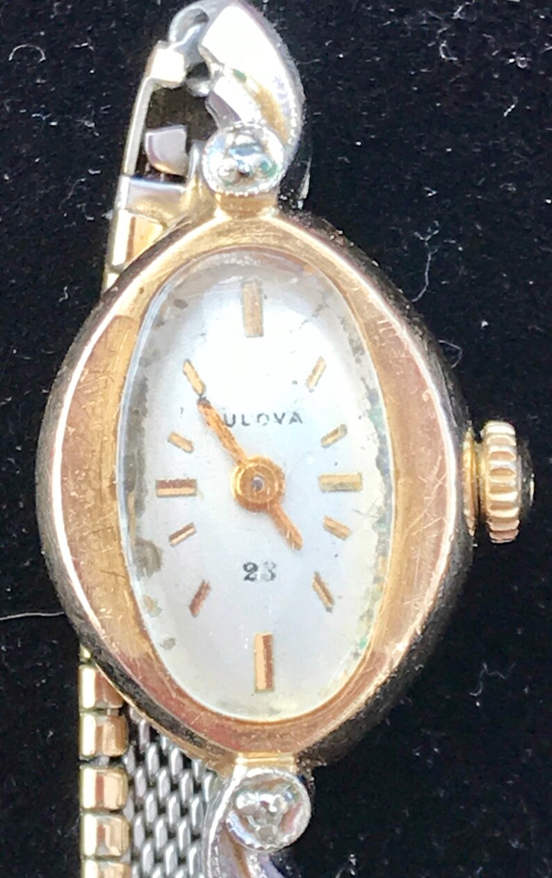 Vintage Bulova Women's Wind up Wrist Watch 10k rolled Gold Etsy