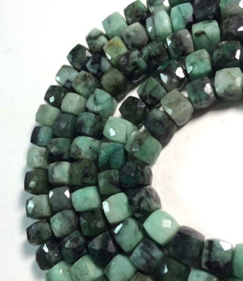 AAA 8mm Facetado Peridoto suelta granos de piedras preciosas 15/"