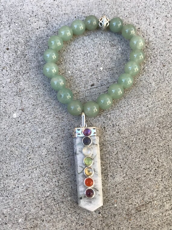 Green Aventurine Chakra Bracelet Heart - Green Heart Chakra Pendant Green Aventurine Chakra Bracelet Heart - Green Heart Chakra Pendant