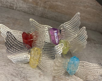 Crystal Butterfly Hair Pin, Random color  Designer’s Choice, Fairycore Hair Jewelry, Earthy Girl Hair Accessories, Cosplay