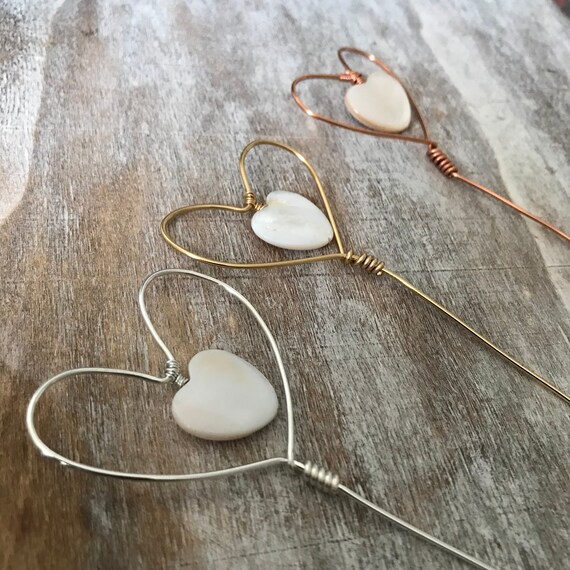 Heart Wire Hair Pin Valentines Day Gift Galentines Wedding Etsy