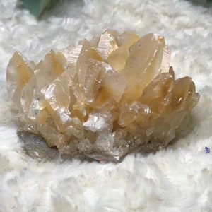 Große braun-weiße Calcit-Cluster, Geode, Valentinstagsgeschenk, Boho-Hochzeitsdeko