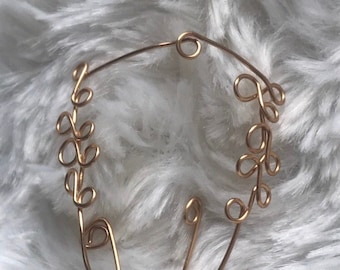 Spiral vine double nostril half nose bridge cuff, faux nose ring, fake piercing