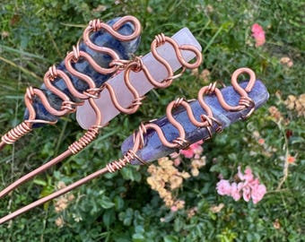Tuteur en cuivre pour plantes, électroculture, décorations pour plantes, cristaux pour plantes,