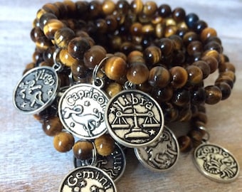 Tigers Eye Zodiac Bracelets 6 mm
