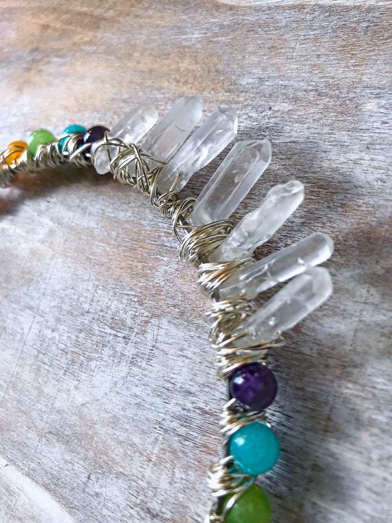 Rainbow and Quartz Crystal Crown Adult, Quinceñera, LGBTQIA  display picture 1