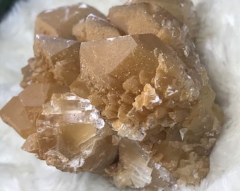 Bruine Calcietcluster, Dogtooth calciet, geoden