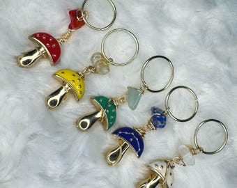 Bijou de cheveux champignon émaillé, accessoire pour dreadlocks, bijou de cheveux afrocentrique, accessoire de cheveux bohème et naturel