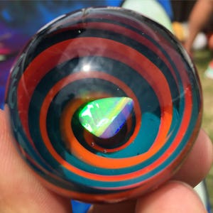 Opal Vortex Marble Custom w/ AAA Opal. 2.5"