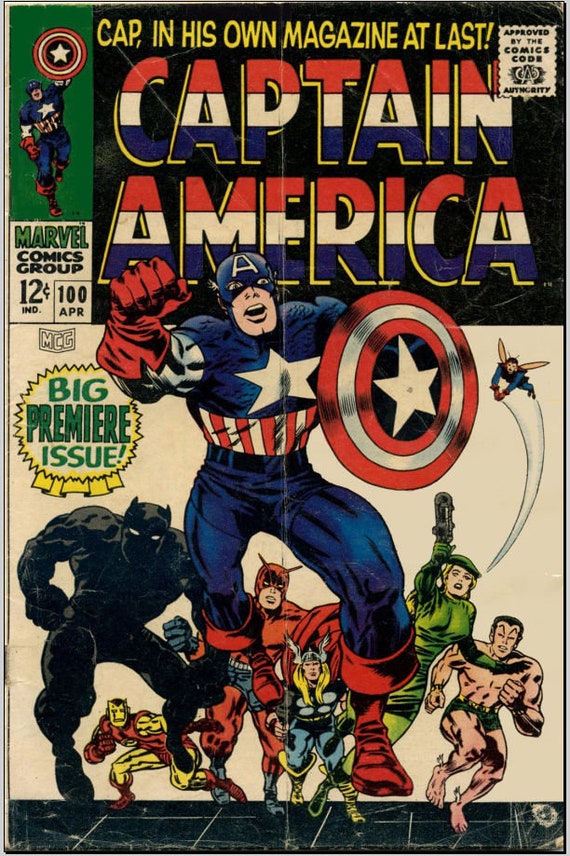 Captain America Comics 100 216 Silver Age Compact Disk Etsy