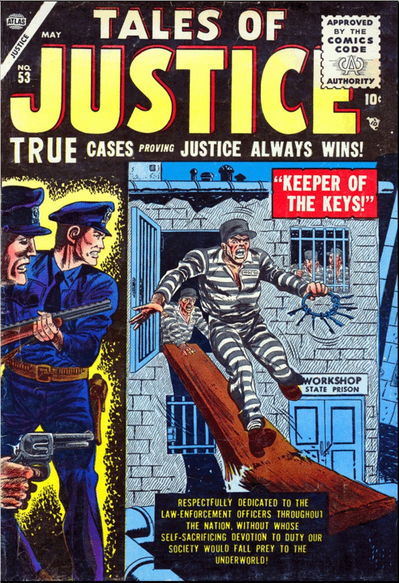 Justice. Tales of Justice comics. Golden age. Rare Vintage comics 1947-1957 1-67 publications. Compact disk image 6