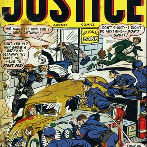 Justice. Tales of Justice comics. Golden age. Rare Vintage comics 1947-1957 1-67 publications. Compact disk image 1