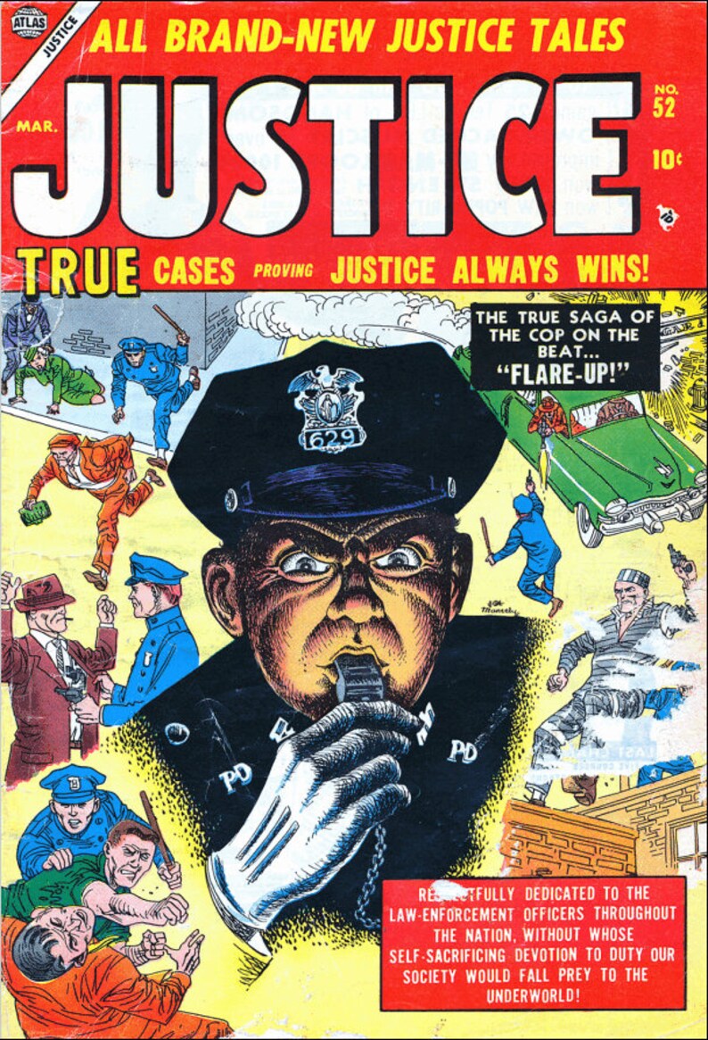 Justice. Tales of Justice comics. Golden age. Rare Vintage comics 1947-1957 1-67 publications. Compact disk image 5