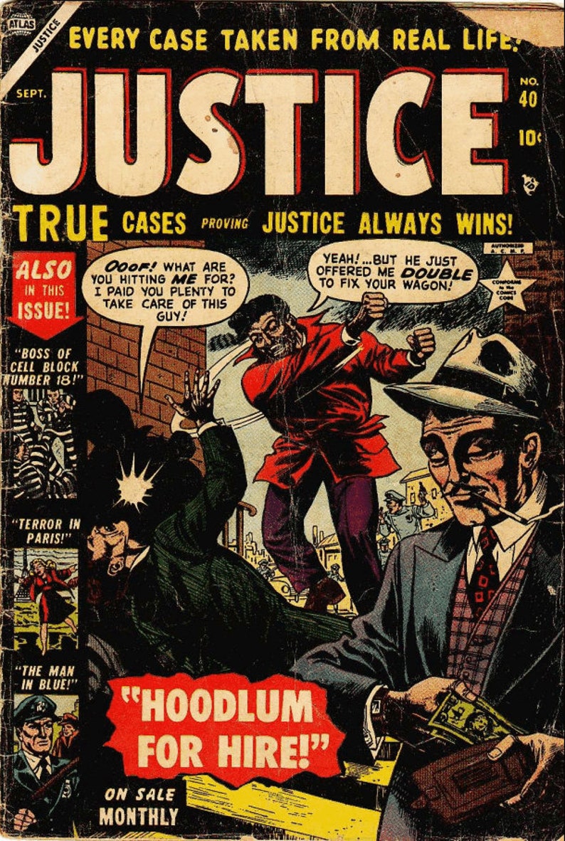 Justice. Tales of Justice comics. Golden age. Rare Vintage comics 1947-1957 1-67 publications. Compact disk image 8