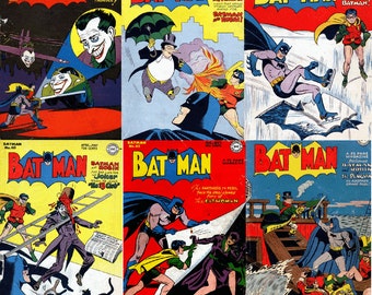 BATMAN Dc Superman Comics Rare Vintage Batman Super heroes. Golden Age 1940 Compact disk No1