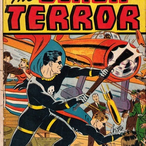Terror Comics. Adventures Into Terror. Black Terror. Tales from the Crypt. Terror Illustrated. 1942-1956; 89 publications. Compact disk