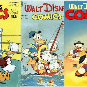 Comics Rare Vintage Walt Disney's Comics And Stories Golden Age 1940 (First part No1.; No2 and No3.) Compact disc