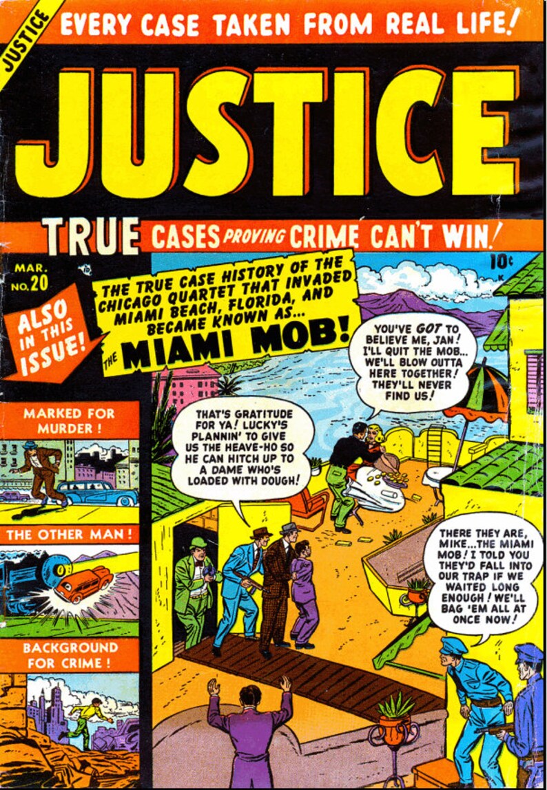 Justice. Tales of Justice comics. Golden age. Rare Vintage comics 1947-1957 1-67 publications. Compact disk image 9