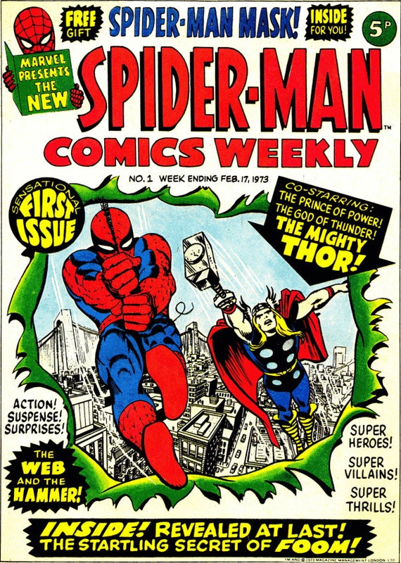 スパイダーマン・コミック・ウィークリー。コミック・レア