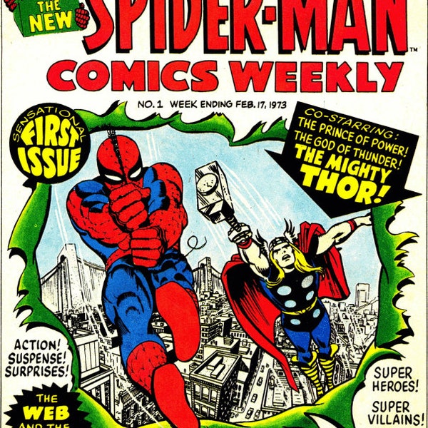 Spider-Man comics Weekly. Comics Rare Vintage  (No. 1 and  No.2; 157 publications; compact disc)