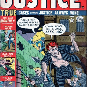 Justice. Tales of Justice comics. Golden age. Rare Vintage comics 1947-1957 1-67 publications. Compact disk image 2