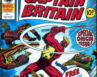 Captain Britain (Super Spider-Man and Captain Britain) comics. Rare Vintage. 76 publications. Compact disk