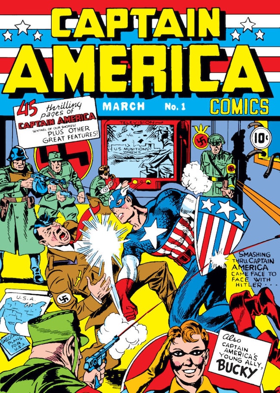 mental ganado es suficiente Capitán América Comics 1 78 1941 1954 Edad de Oro. - Etsy España