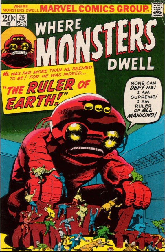 Where Monsters Dwell Comics. Rare Vintage. Silver Age. From 1970. Compact  Disk - Etsy