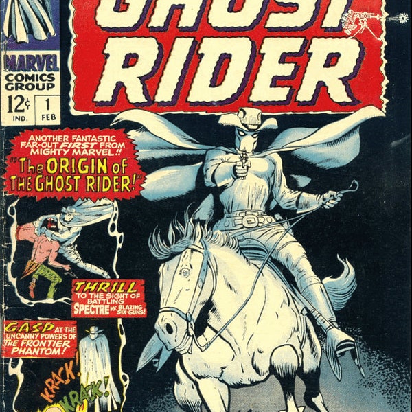 Ghost Rider comics. Rare Vintage. Silver Age. From 1967. Compact disk