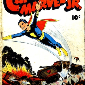 Captain Marvel Jr comics. Golden age. Rare Vintage comics 1942-1953 compact disk No1 and No2 118 publications image 1