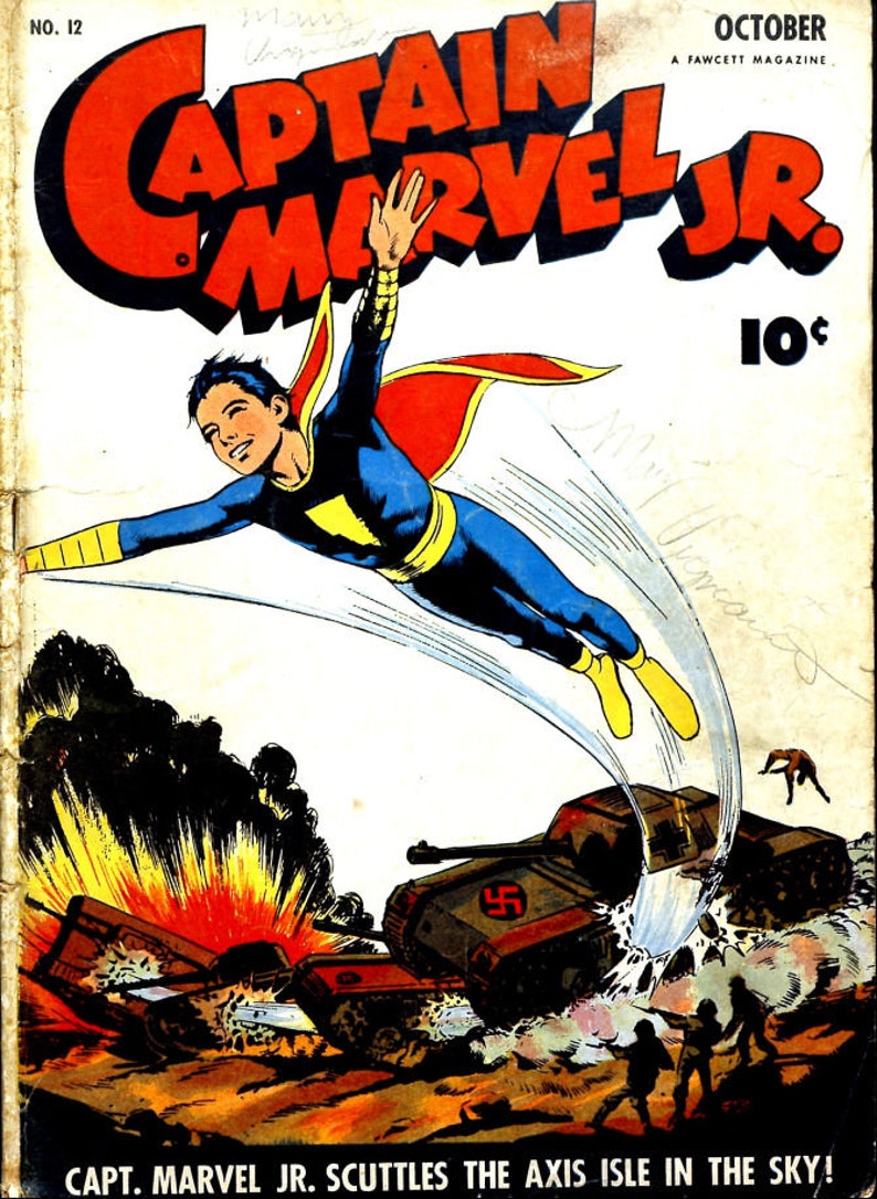 Captain Marvel Jr comics. Golden age. Rare Vintage comics 1942-1953 compact disk No1 and No2 118 publications image 1