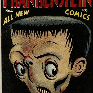 Frankenstein comics. Golden age. Rare Vintage comics. 1945-1954 33 publications. Compact disk